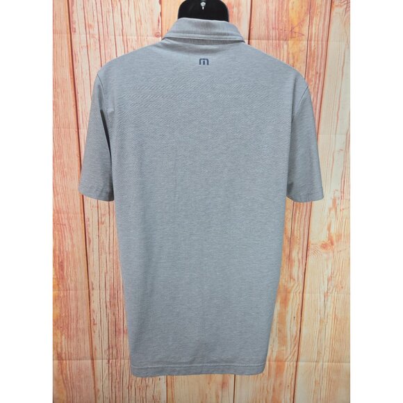 Travis Mathew Mens Gray Polo Shirt Medium Pima Cotton Blend - Picture 2 of 9
